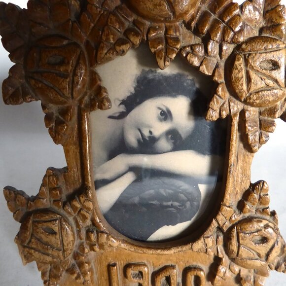 VINTAGE OOAK POST MORTEM MEMENTO MORI PHOTOGRAPH WOOD FRAME ODDITY HORROR SET - Picture 8 of 15